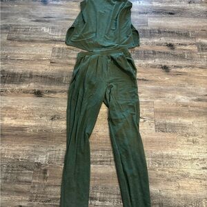 CAbi Olive Green jumpsuit. Size xs